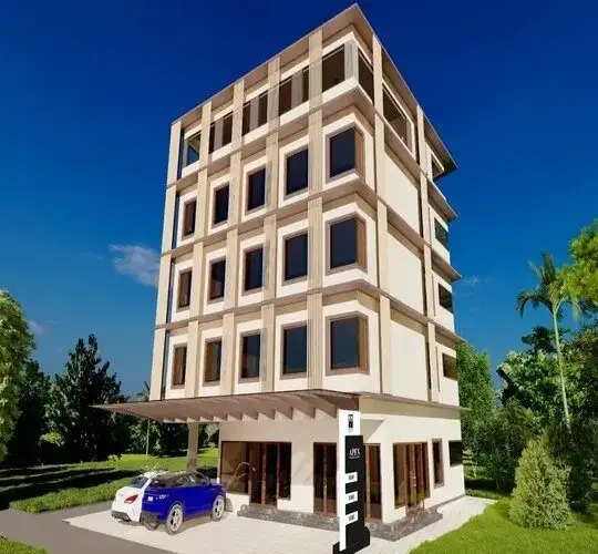 Interior view of Apex Residency Inn hotel in Trivandrum